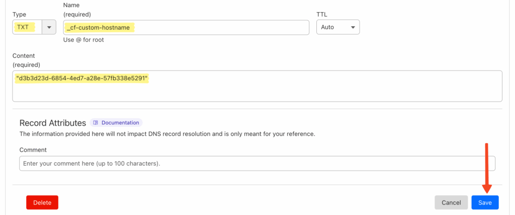 Setting cloudflare 6