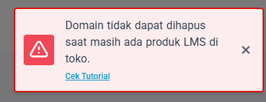 Domain tidak dapat dihapus min
