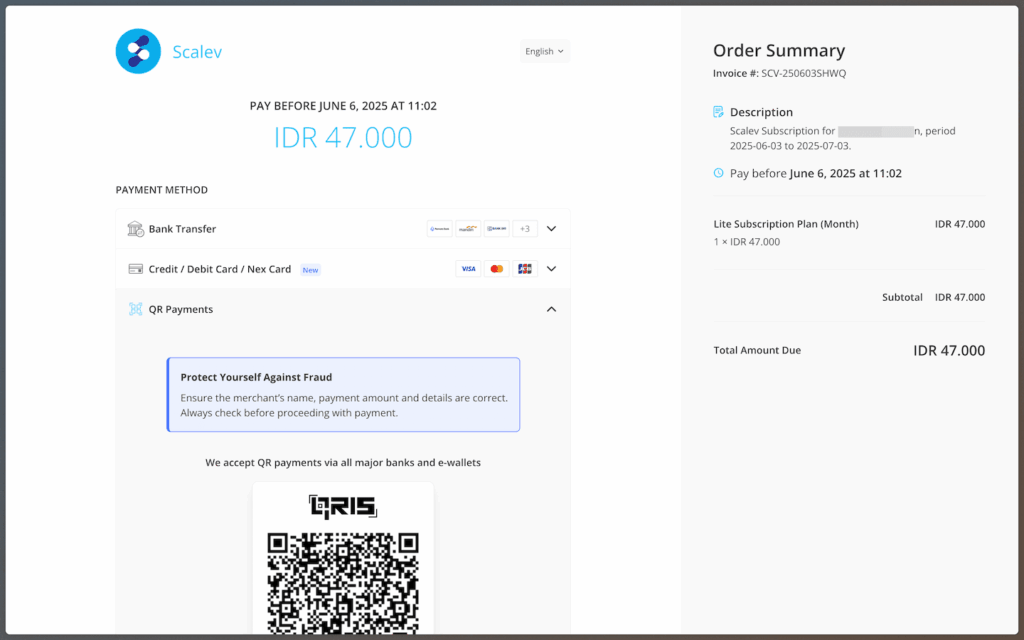 Upgrade paket scalev 4