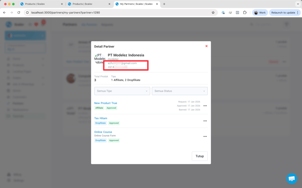 Kontak partnership